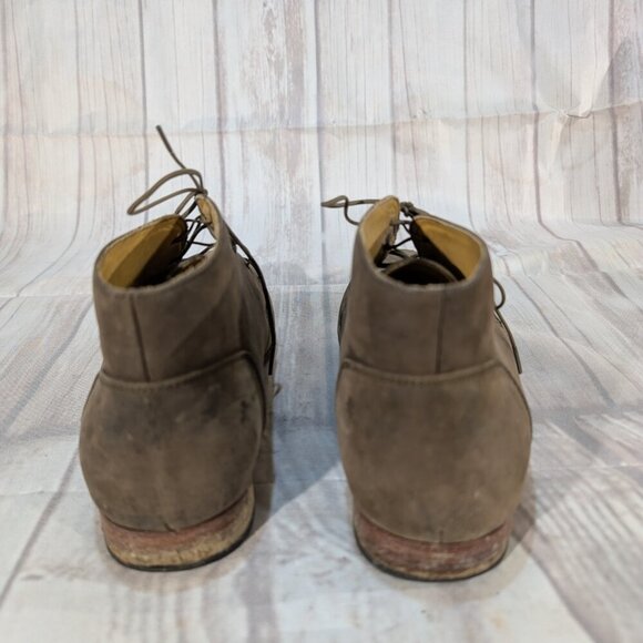 Nisolo Men's Khaki Green Suede Lace Up Everyday Chukka Boot Size 9.5 - Picture 4 of 9